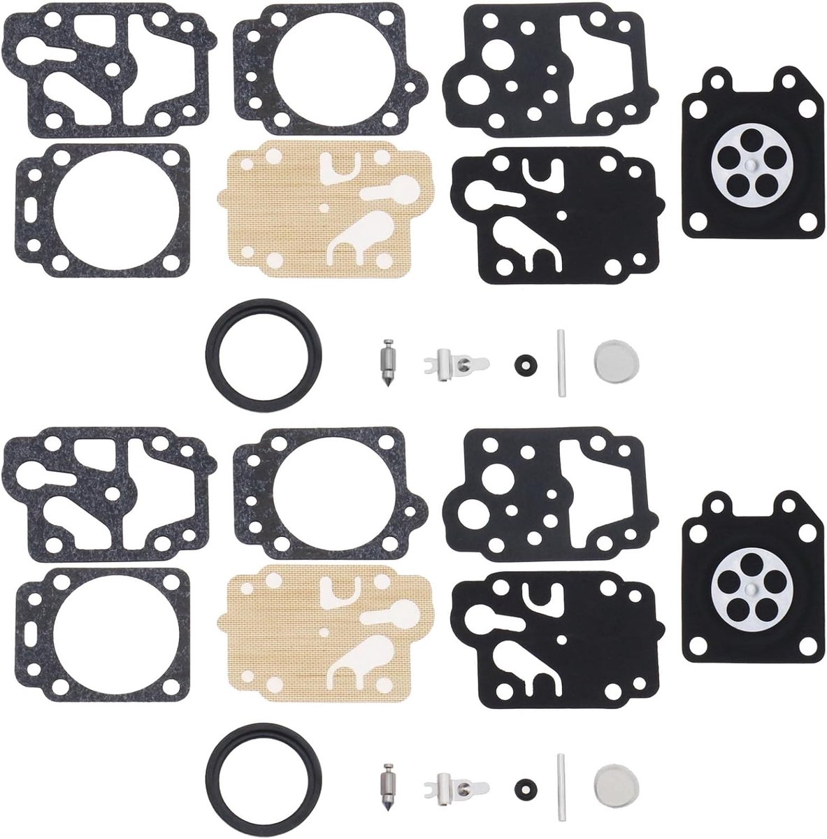 2 sets carburateurmembraan reparatieset, compatibel met Walbro WYJ-serie, compatibel met Honda GX25 GX35 HHB25 HHH25 kettingzaag, vervangt K20-WYJ