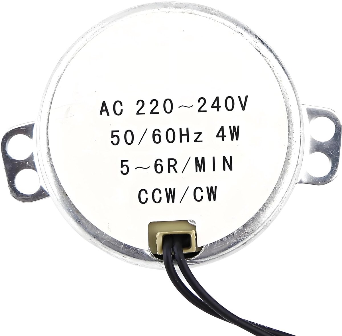 Motor, 1pc 220-240V AC synchrone motor reductiemotor 4W CW/CCW, met laag verbruik, groot koppel, laag geluidsniveau, voor verwarming, handwerk, lampen, verlichting, speelgoed(5-6RPM)