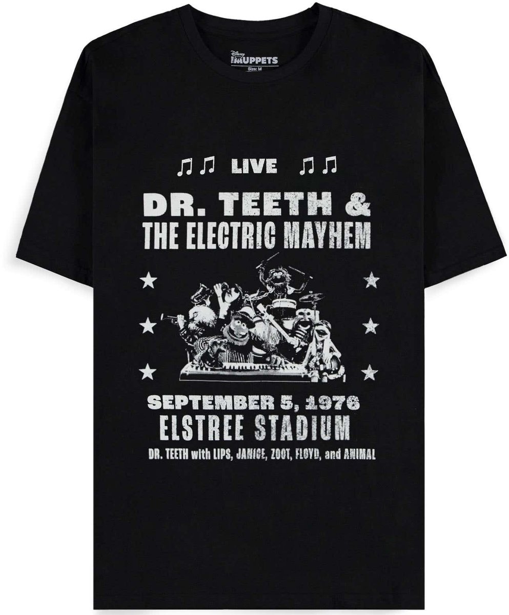 The Muppets – Dr. Teeth & The Electric Mayhem T-shirt – L Zwart