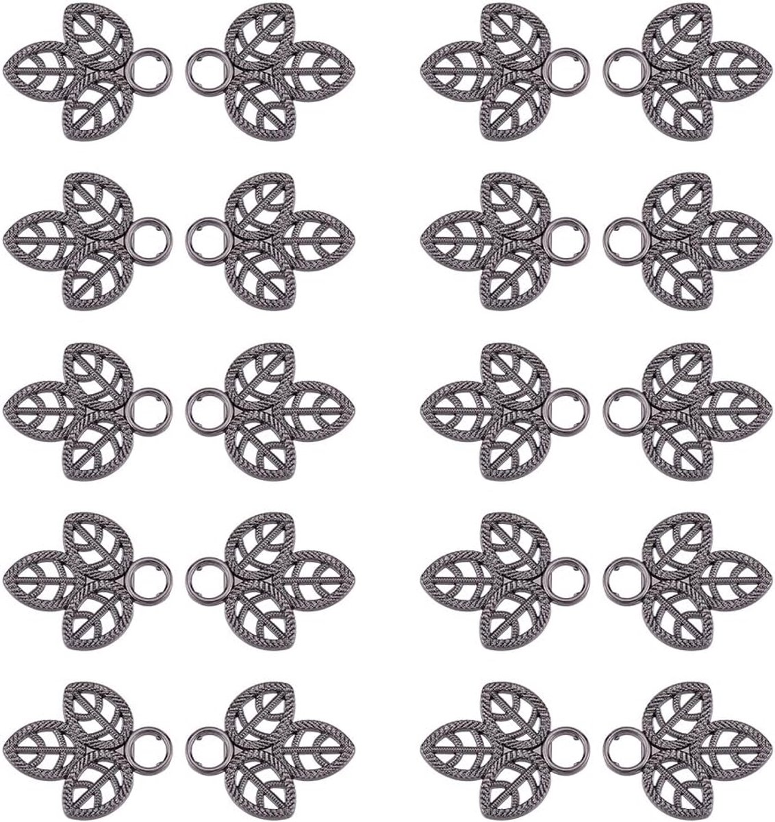 20 stuks legering korsetogen gunmetal naaiogen bladvormige veters metalen ogen accessoires naaiogen voor dirndl renaissance kostuum elfenjurk en alle soorten kledingaccessoires