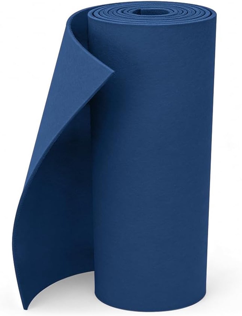 Stof, per meter, 40 x 250 cm, per strekkende meter, 3 mm dik, viltrol, pauwblauw, viltmat polyester, vilten matten om op maat te snijden, voor doe-het-zelf knutselen, naaien, borduurvilt