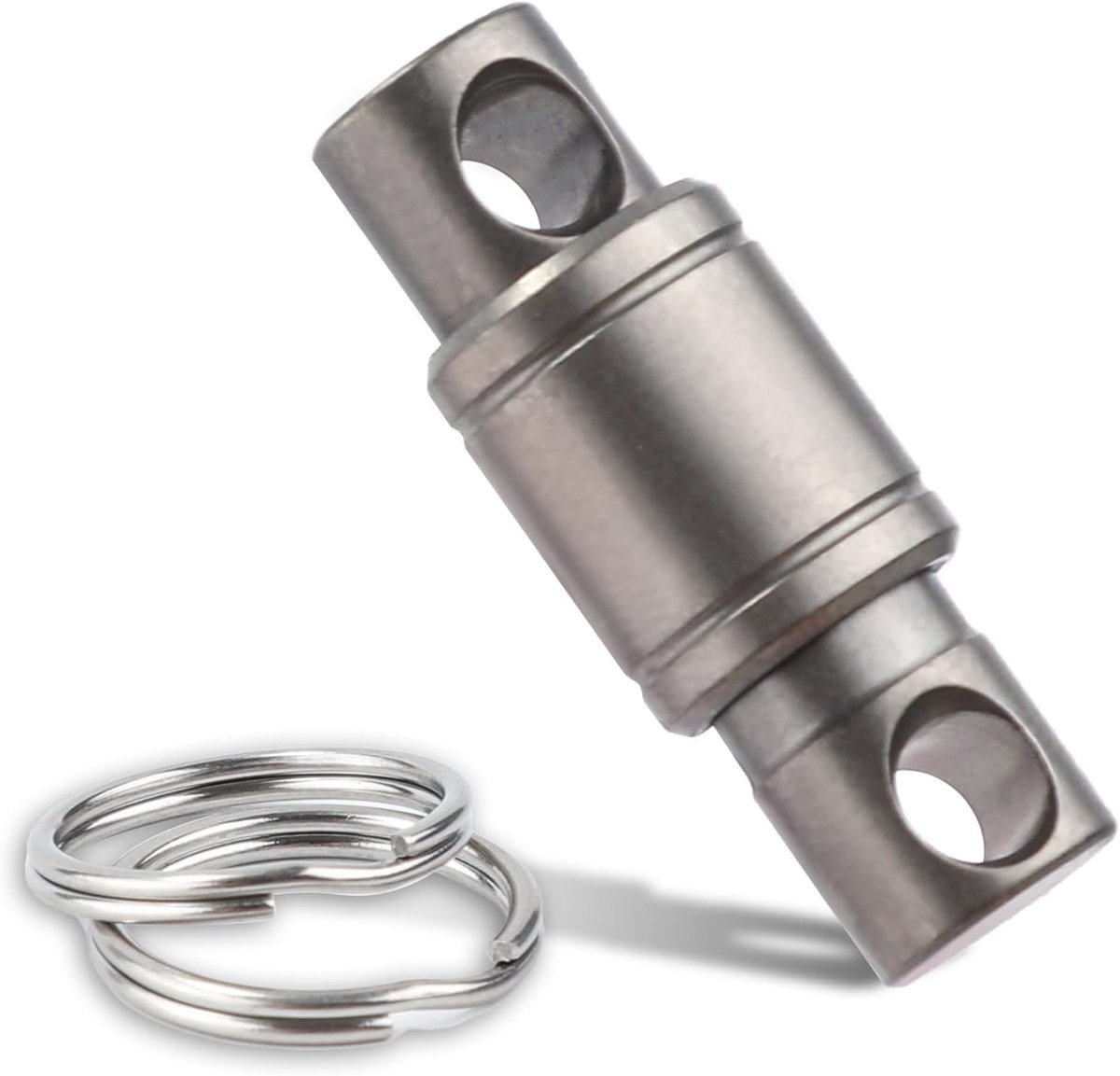 Quick Release Sleutelhanger Multifunctioneel Afneembaar Sleutelhanger met Sleutelhangers Uittrekbare Mini Sleutelconnectorlinker 360°Rotatie voor Vissen Wandelen en Buiten (Grijs)
