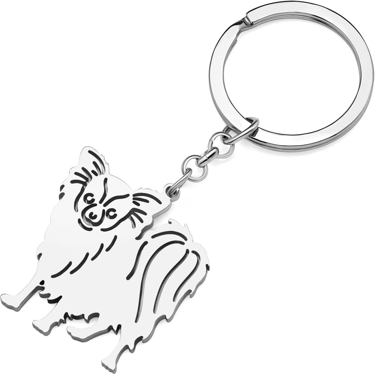 18K Goud Verzilverd Leuke Hond Sleutelhanger Sleutelhanger Voor Vrouwen Meisjes Geschenken Auto Portemonnee Sleutels Hond Liefhebbers Charms Accessoires