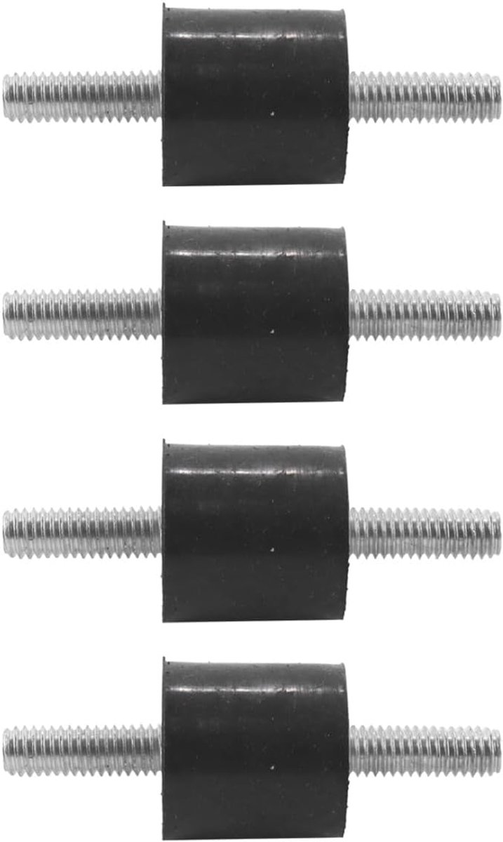 4 x rubberen trillingsisolator, rubberen schokdemper, dubbele schroefdraad, boutdemper 20 x 20 mm, voor industriële installaties zoals waterpompkoelers