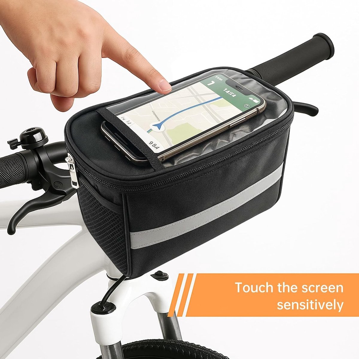 Waterdichte Fietstas voor Stuur - Ideaal voor E-Bikes, Mountainbikes en Road Bikes - Handige Accessoires voor Fietsers en Motorrijders