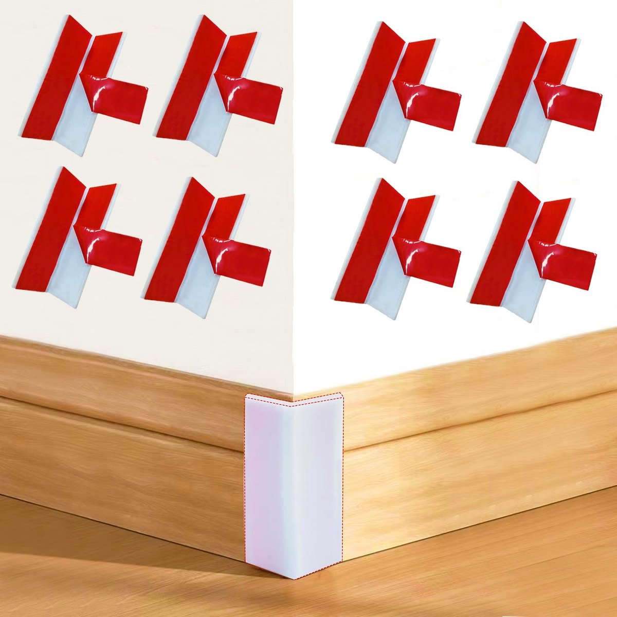 Omgoods - Set van 8 Zelfklevende Hoekbeschermers voor Meubels