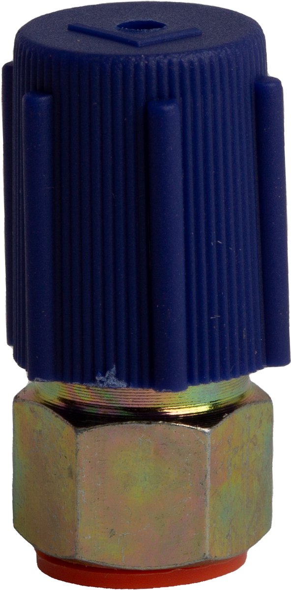 Serviceadapter fles R134a lagedruk x F1/4" SAE