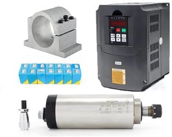 Spindelmotor Kit - CNC Frees - Niet-metaal graveren - Luchtgekoeld 2.2kW - 14x ER20 - Zilver