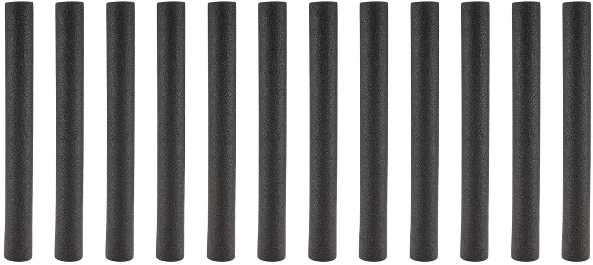 Omgoods - Set van 12 Trampoline Palen Schuimhulzen Zwart