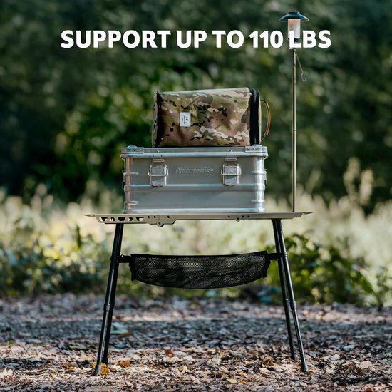 Campingtafel Vouwbaar - Picknicktafel Outdoor - Buiten Leven - Compact Opvouwbaar - 80 x 54 x 40 cm - Groen — afbeelding 2
