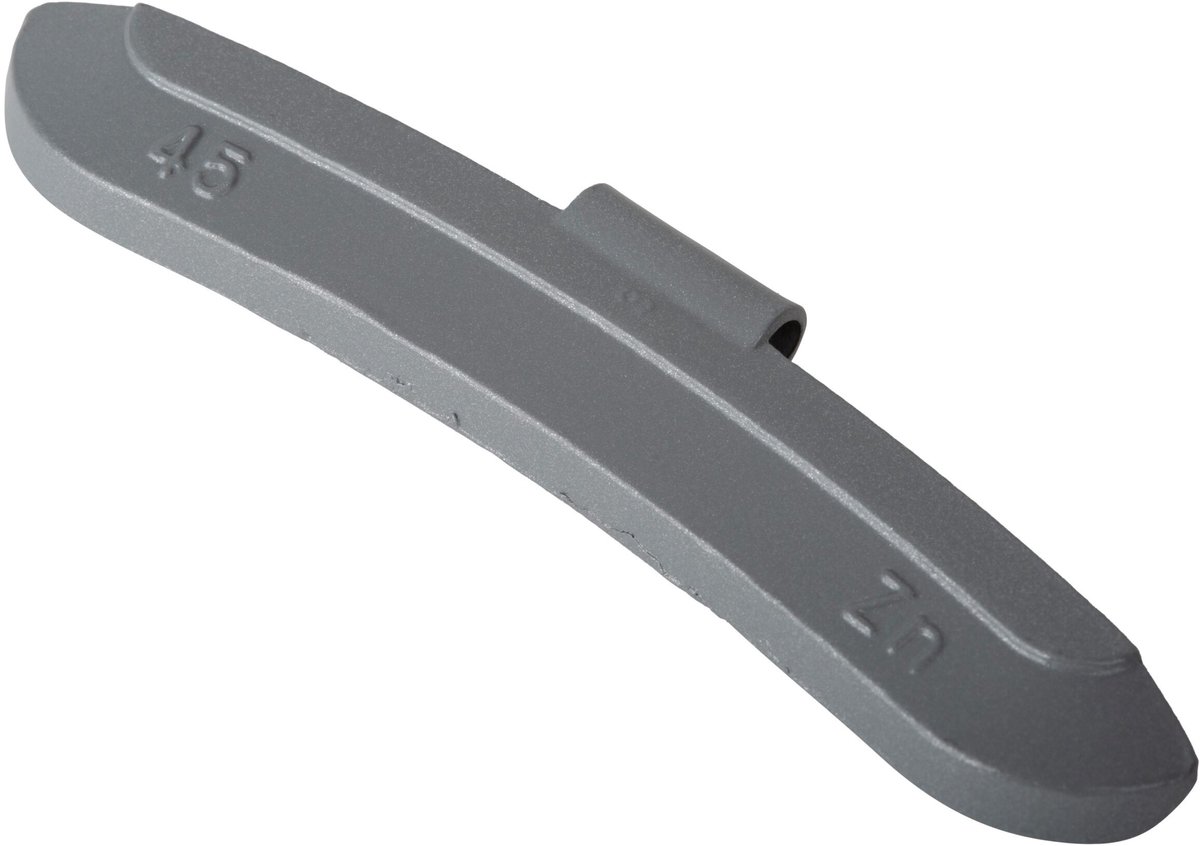 Wielgewicht zink 45 gram – stalen velg, grijs – 50 stuks