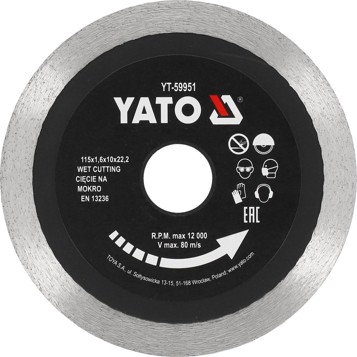 Professionele Diamantschijf Droog & Nat Gebruik - 10 mm Segment - Diamant Zaagblad voor Haakse Slijper - Voor Keramiek, Vloertegels & Gres Porcellanato - Splintervrij Zagen - Diamantslijpschijf
