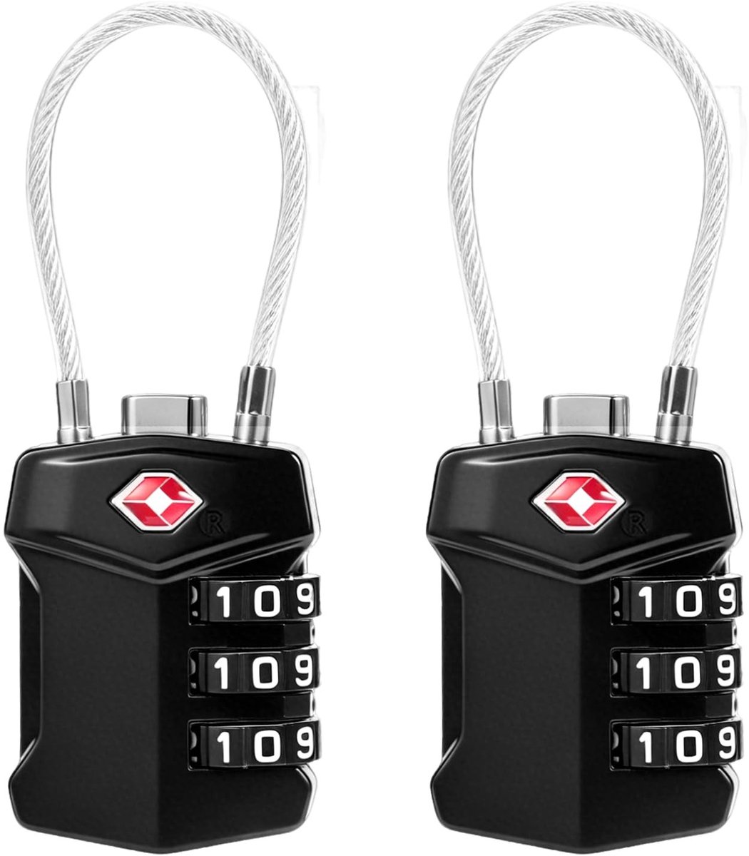 Omgoods - Set van 2 TSA Goedgekeurde Cijfersloten voor Bagage