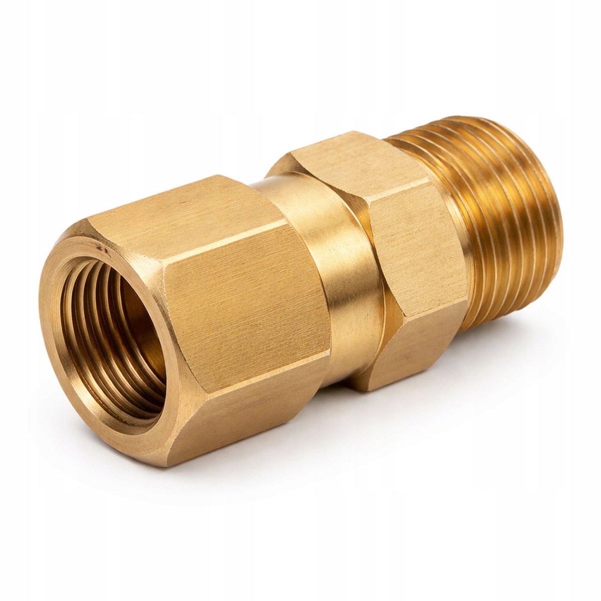 Rosfix Adapter Reductie M22x1,5 naar M18 - Messing 250 bar - 150°C - Voor Hogedrukreiniger - Geschikt voor Kärcher