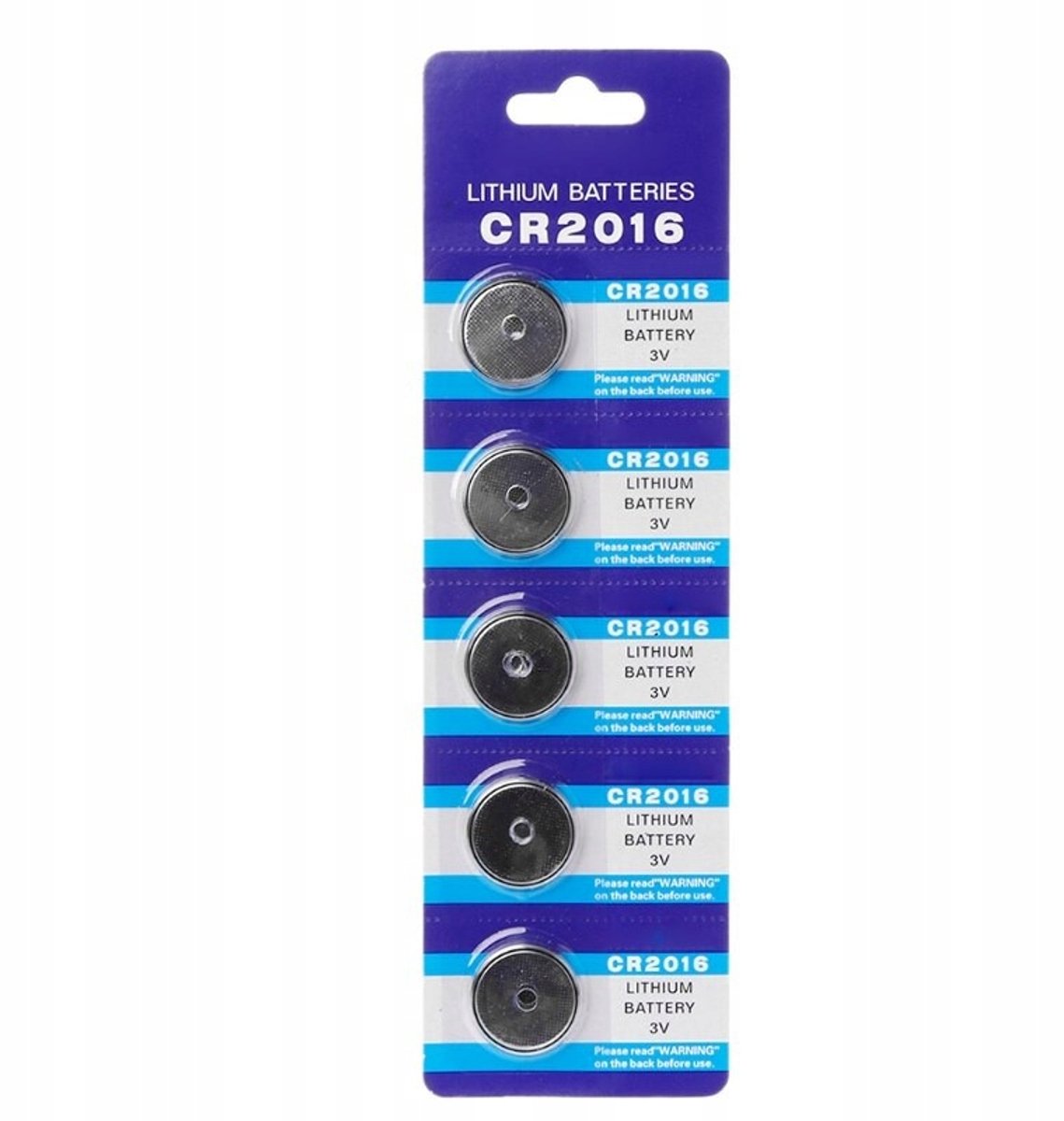 Rosfix Knopcel CR2016 - Lithiumbatterij - 3V, 220 mAh - Ø20mm×1,6mm - 5 Stuks voor Horloges