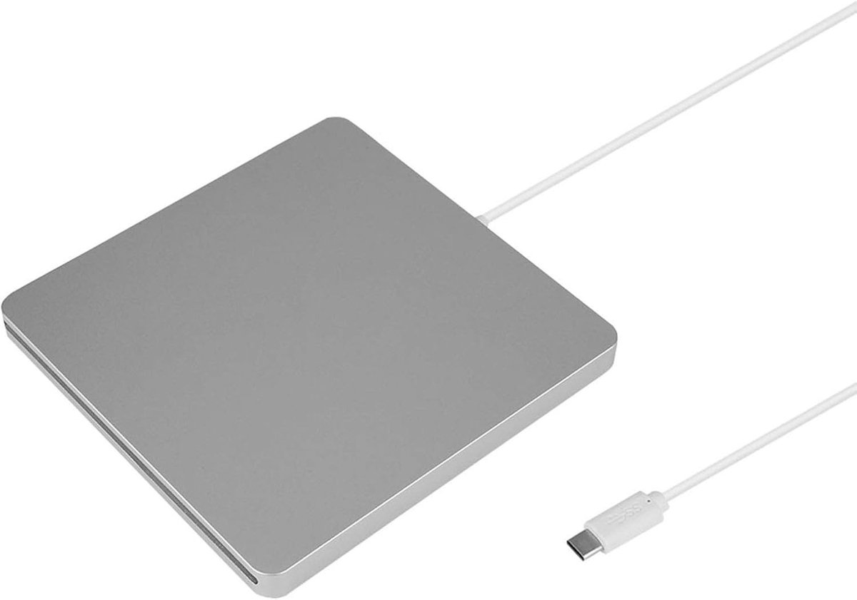 Externe DVD Drive met USB-C, CD/DVD Rewriter en Brandfunctie - Plug and Play voor Mac en PC
