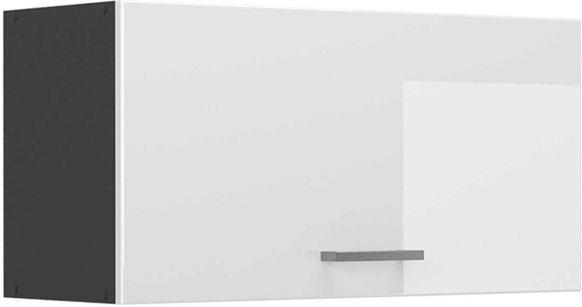 Vicco Hangkast R-Line, Wit Hoogglans/Antraciet, 80 cm Plat