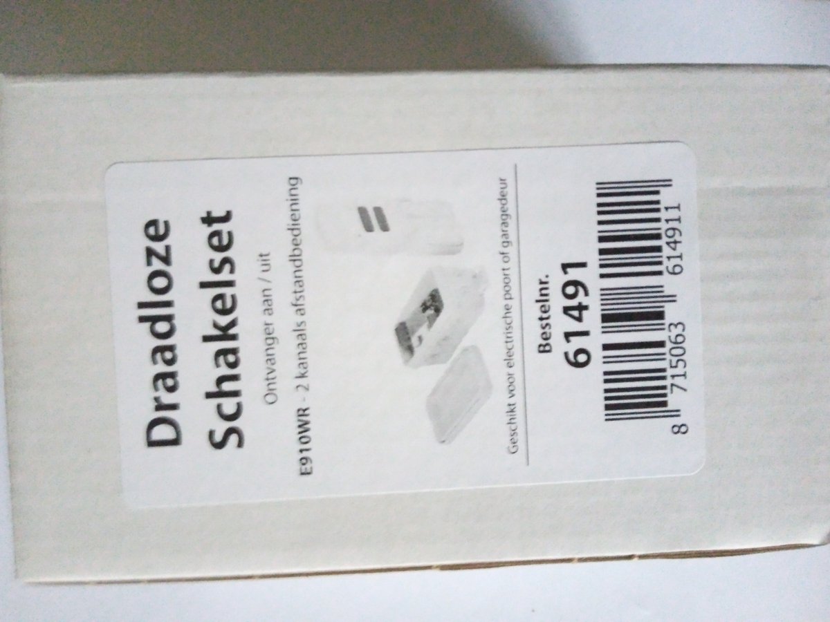 Box ontvanger aan/uit LET OP 12-24VAC/DC