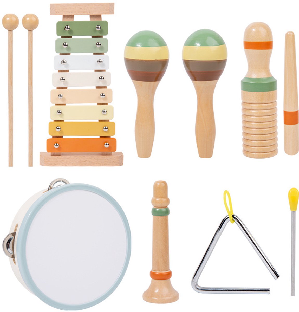 Loha party®Muziekinstrumenten - Muziek Speelgoed - Montessori Speelgoed - 6-delig - Houten Speelgoed - Educatief Speelgoed - Speelgoed Instrument - Peuter Speelgoed - 36+ months