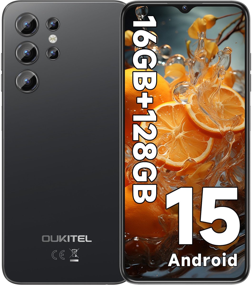 OUKITEL C1 smartphone 4G-6,52 inch HD-16GB RAM-128GB opslag-5150mAh batterij-Android 15