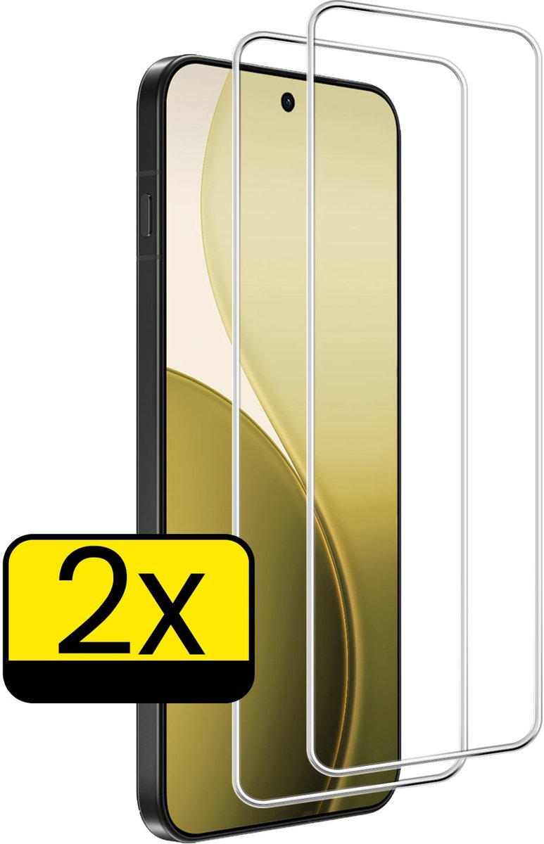 Screenprotector - Geschikt voor Oppo Reno 14 - 2 Stuks - Extra Sterk - Beschermglas - Gehard Glas - Tempered Glass - Screen Protector