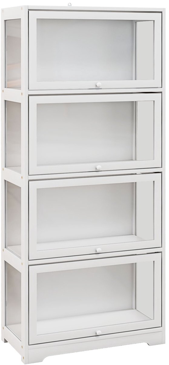 HOMCOM-vitrinekast-MDF-59x30x139cm-wit