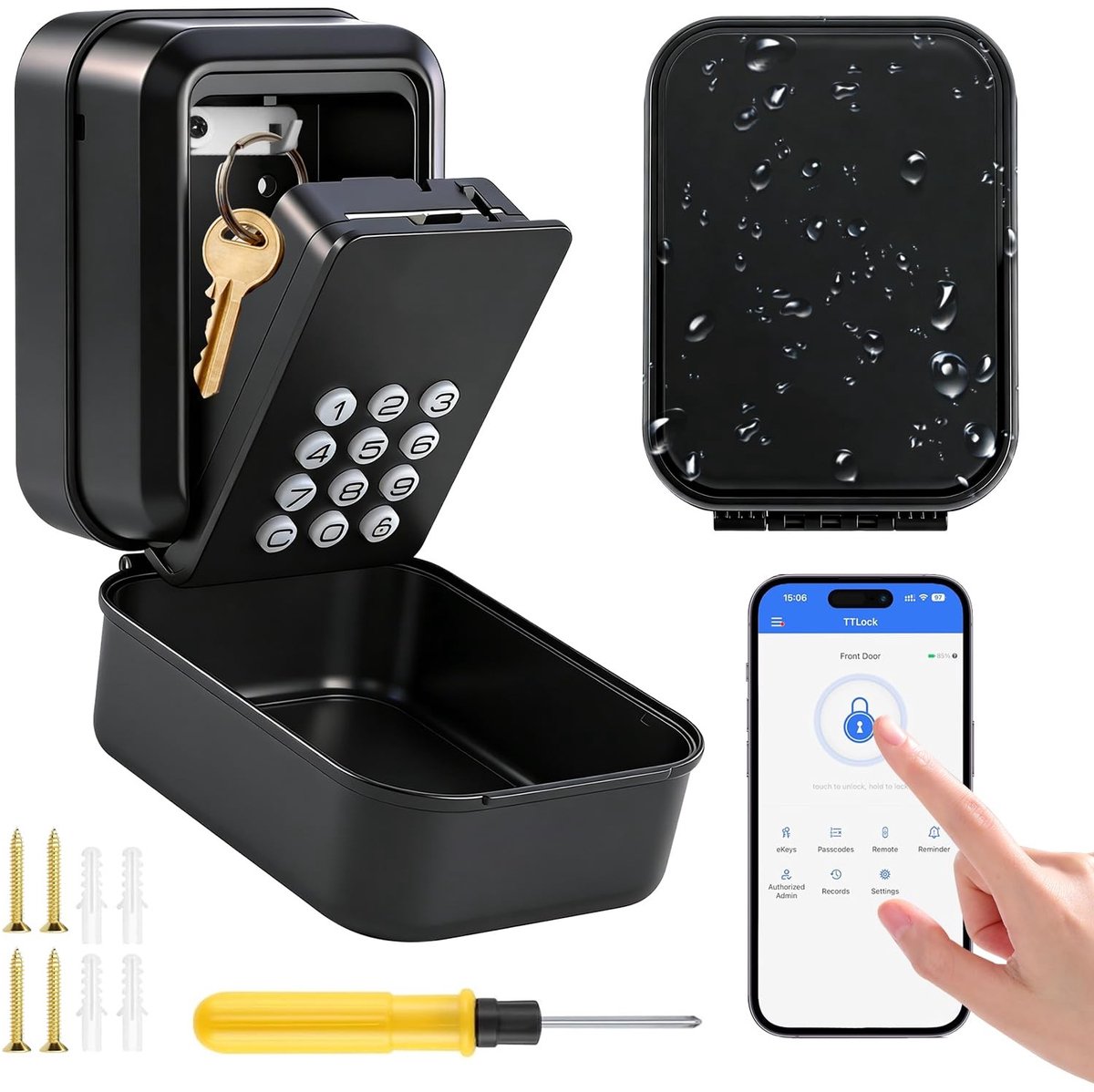 Elzusha - Slimme Digitale Sleutelkluis met Bluetooth App en Pincode Weerbestendig