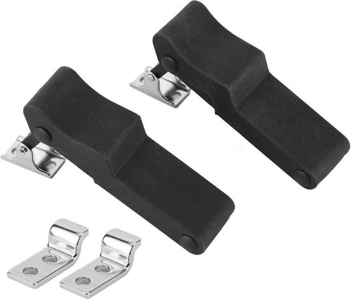 Flexibele rubberen trekvergrendeling met roestvrijstalen houder en beugel, 2-delige set voor voorste opbergrek, geschikt voor Polaris Sportsman 450 570 850 Touring ETX