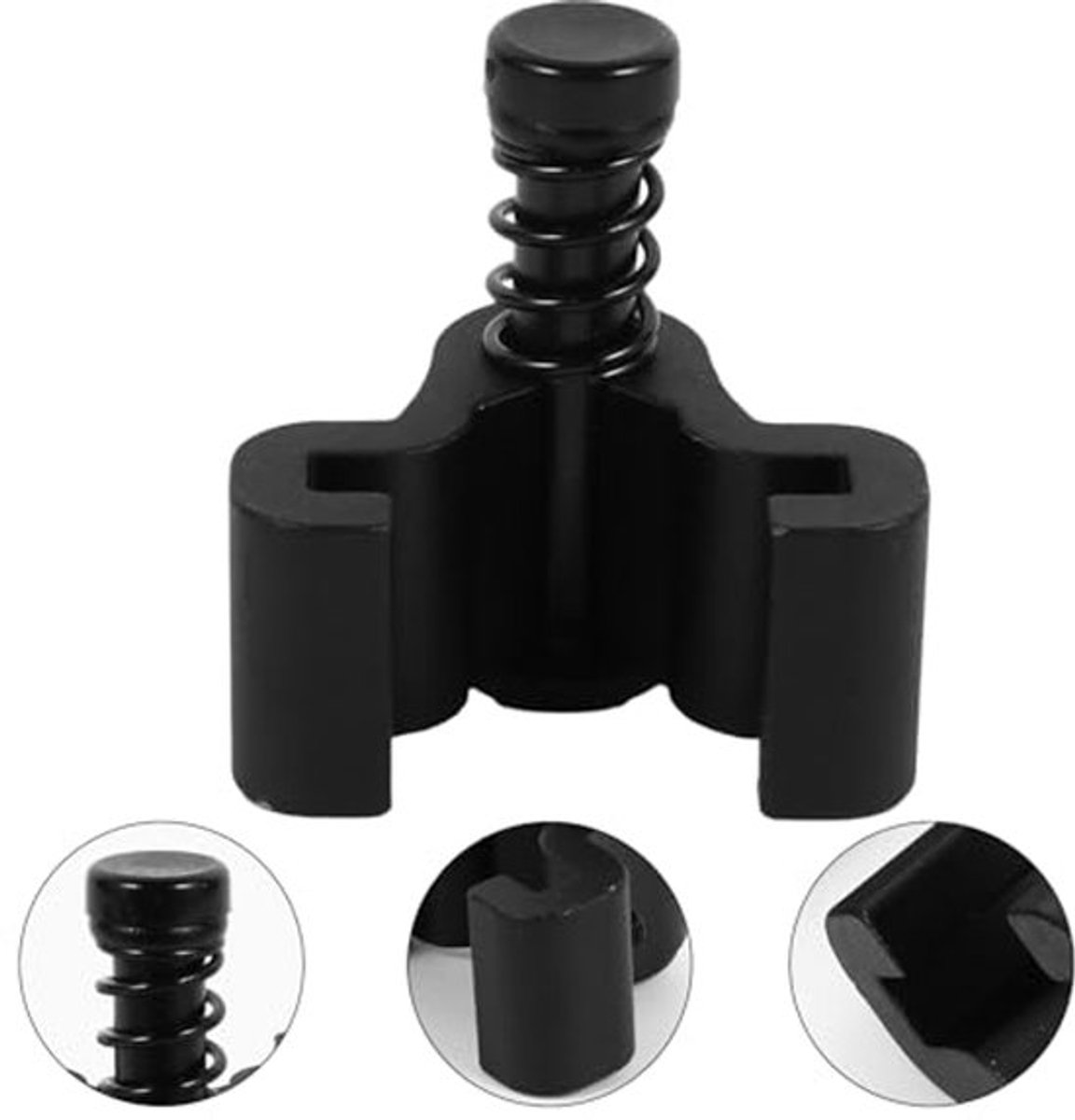 2 Stuks Schuifdeur Swing Stops, Gidsrail, Verstelbare Onderste Gids, Schuifdeur Stopper, Hardware voor Schuifdeuren, Carbon Staal, Veer, Hardware