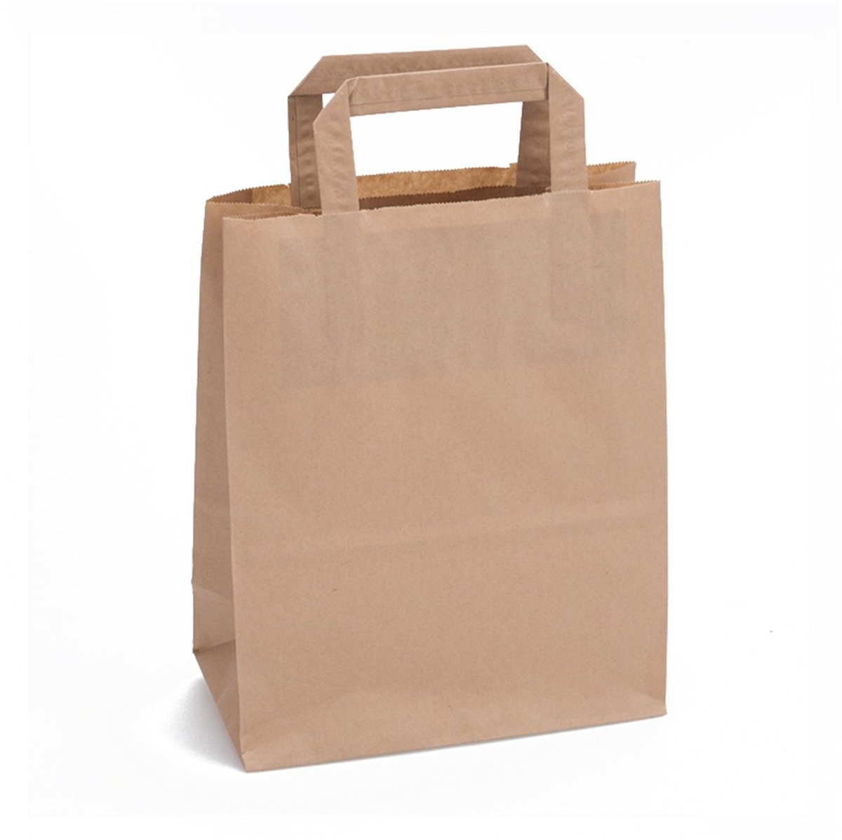 Inpakr Bruine Papieren Draagtassen - 250 Stuks - 32 x 17 x 26 cm - 70 g/m² Kraftpapier