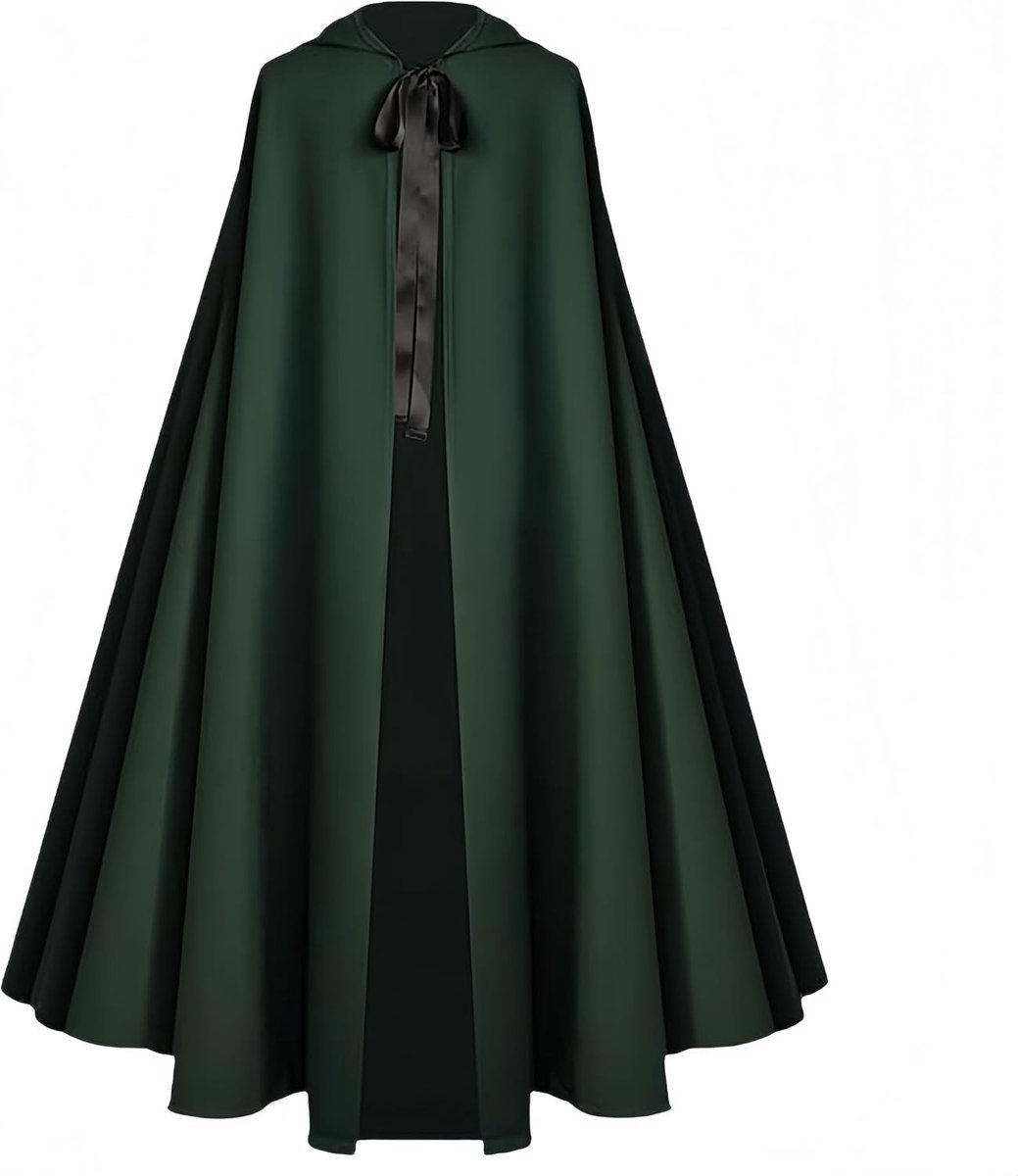 Halloween Kapmantel voor Volwassenen - Middeleeuwse Toverheks Cape - Kostuum voor Mannen en Vrouwen, 130 cm, Perfect voor Feestjes en Theatrale Optredens