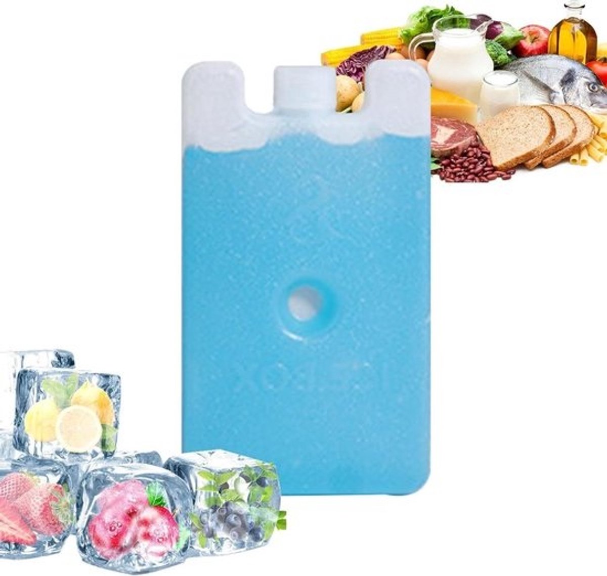 Koelblokken - Ijsblok herbruikbaar - Koelbox vullen - Ruimtebesparend ontwerp - 150 ml - Blauw