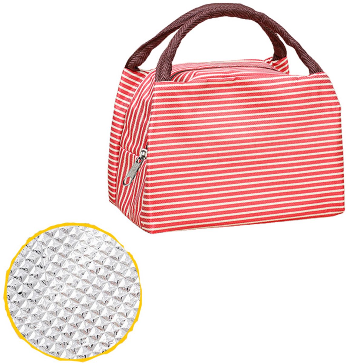 lunchtas-lunchtas koeltas- Draagbare Koeltas- Geïsoleerde Lunch Tas-lunchtas kinderen -lunchtas volwassenen- Geïsoleerde tas -Thermal Bag - Kleine Lunchkoeler- Unisex- Oxford Stof- Voor Picknicks, Kamperen, Werk, Het Dagelijks Leven-Felrood