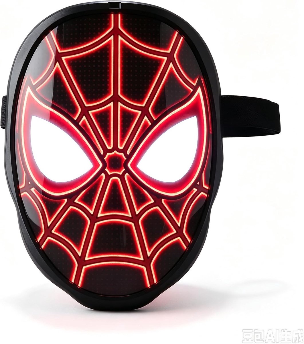 LED Masker met Bewegingsdetectie, Programmeerbare Verlichte Display, Unieke Coole Gezichtsbedekking voor Feesten en Evenementen, Perfect voor Halloween en Cosplay