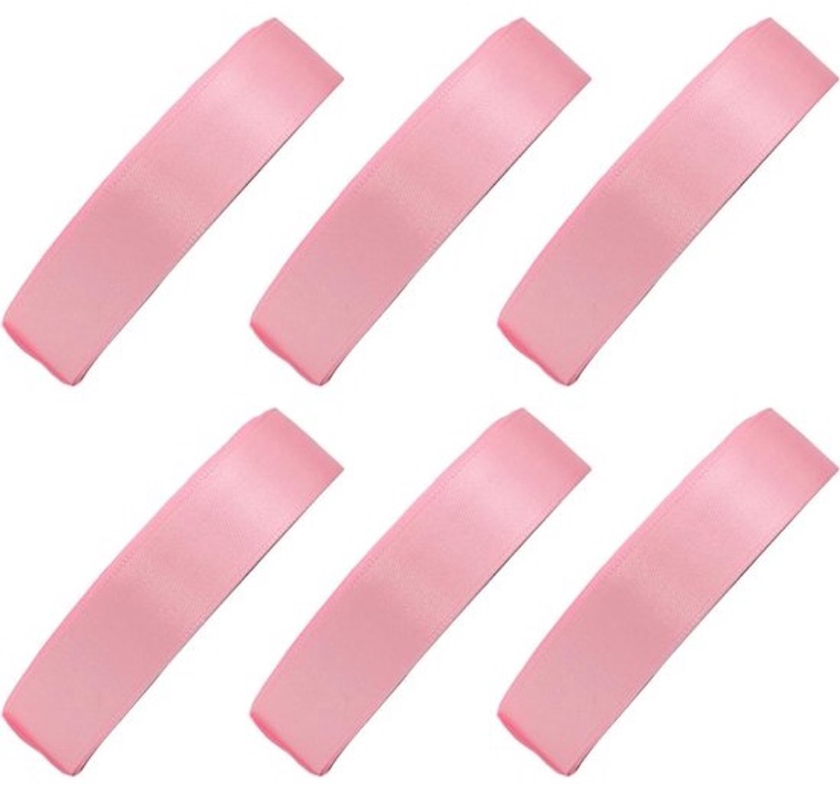 Cadeaulinten Set - Inpaklint Satijn - Cadeaus Versieren - Zijdezacht Textuur - 6 Rollen x 22 Meter - Roze