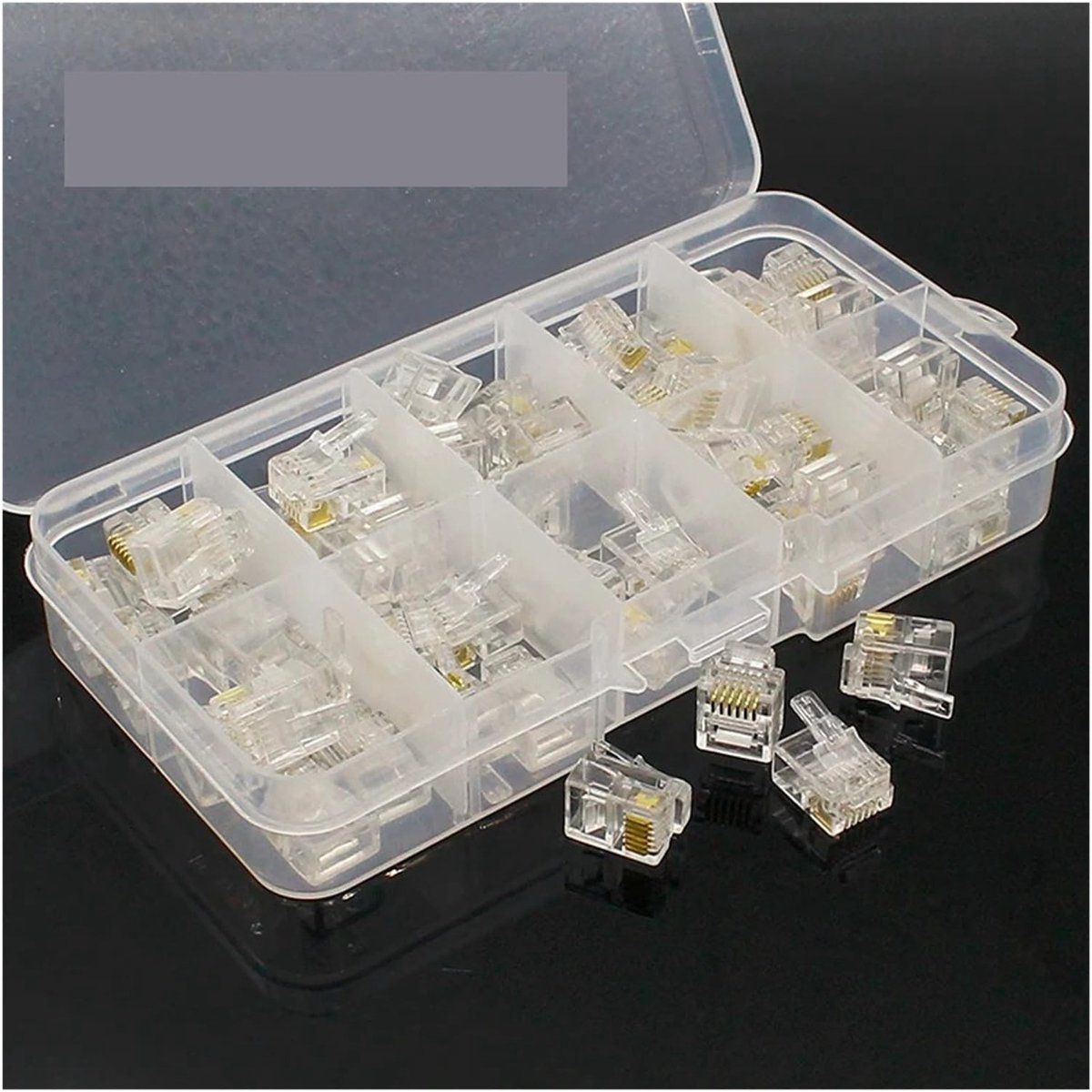 Modulaire Stekker RJ11 6P6C - 6-polig voor Telefoonaansluiting - 50 Stuks