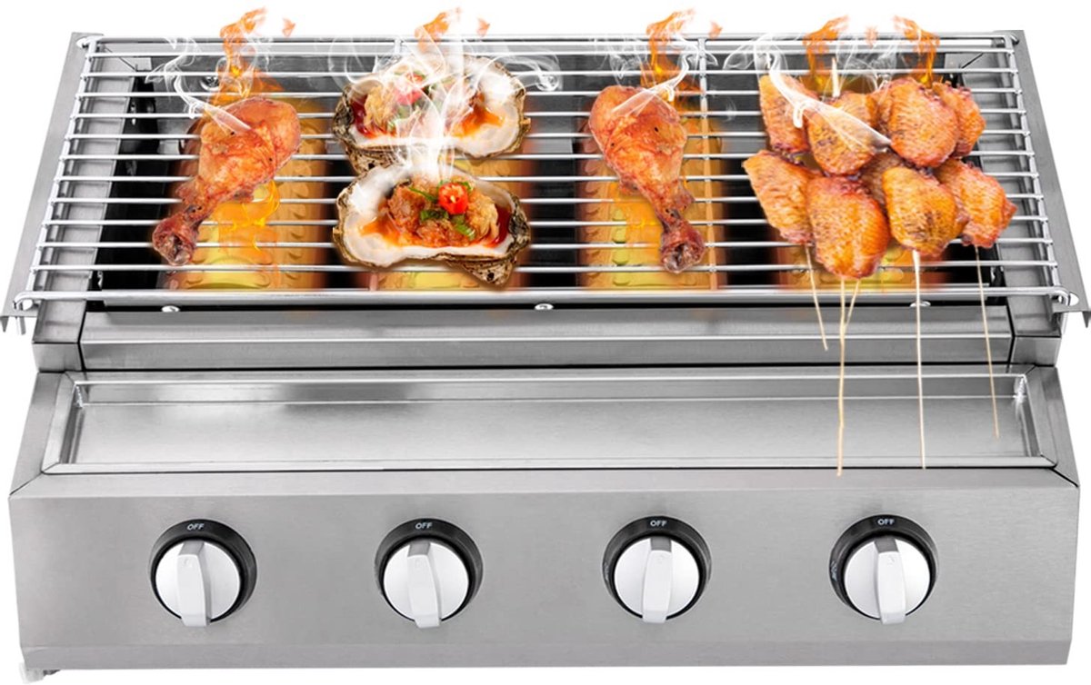 Gas Grillset - 4 Branders - Hoogte verstelbaar