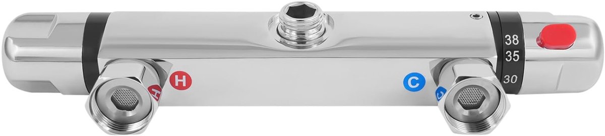 Thermostatische Douchemengkraan - Chroom met Veiligheidsknop 38°C