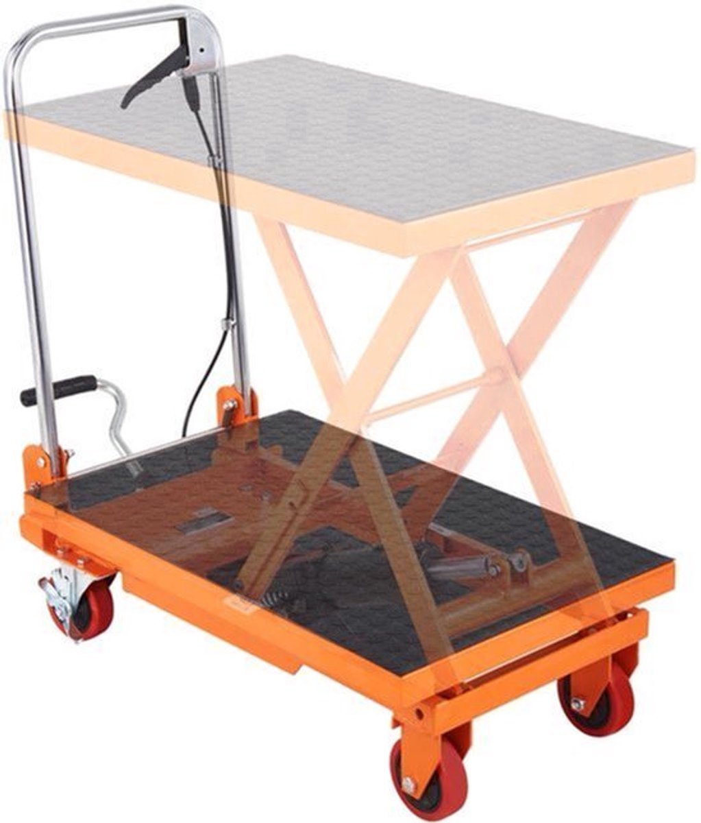 Hefbrug – Schaarheftruck – Hydraulische Liftwagen – Tafelwagen – Tilwagen – 150 kg Draagvermogen – Verstelbare Hefhoogte 220-720 mm