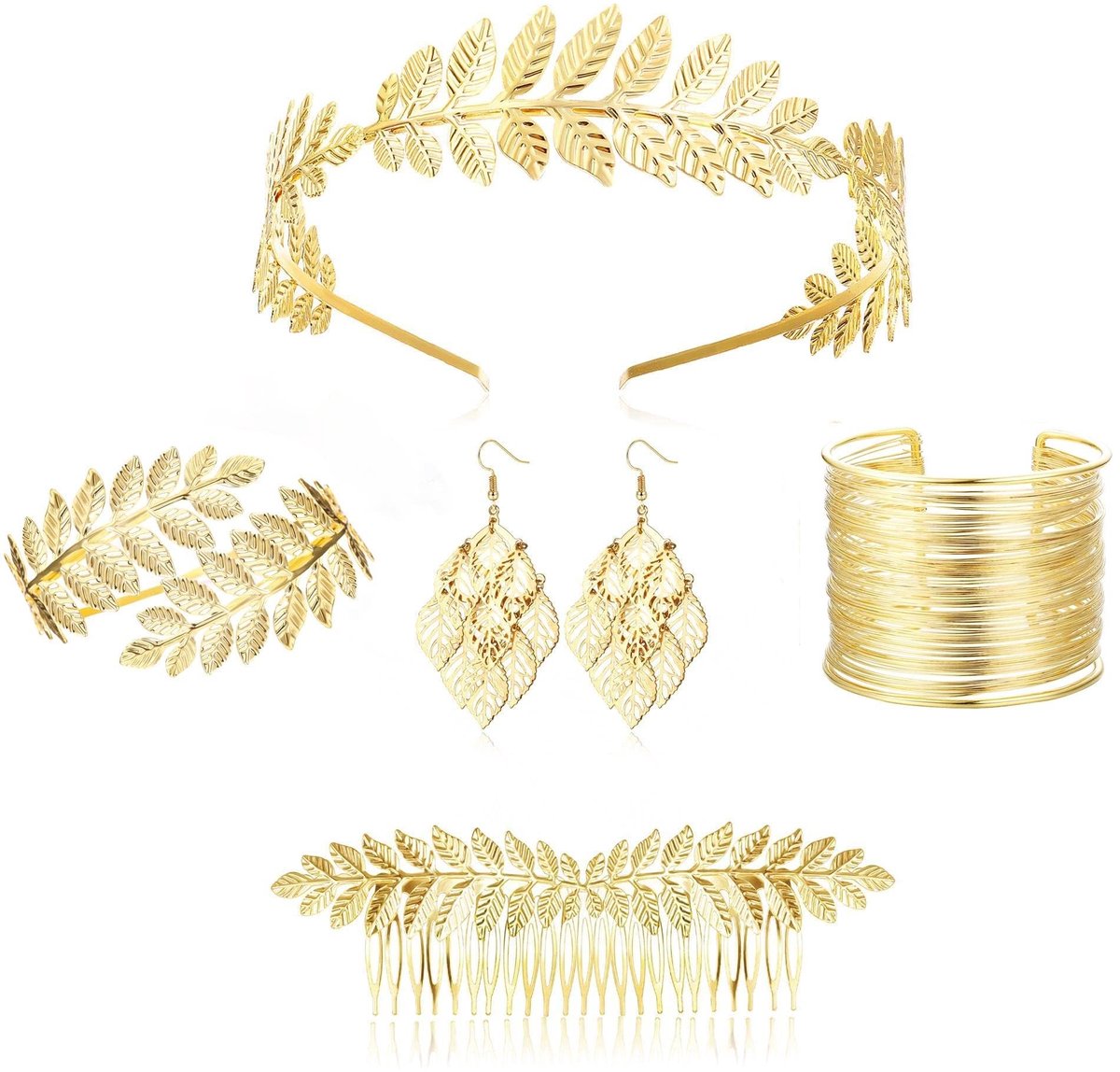 Griekse Godin Kostuum Accessoires Set - 6 Delige Set