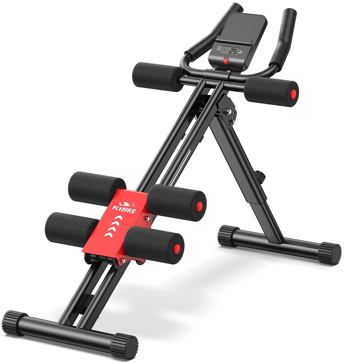 Abdominal Muscle Trainer - Verstelbaar voor Thuis Gym - Tot 150 kg Capaciteit met LCD Monitor