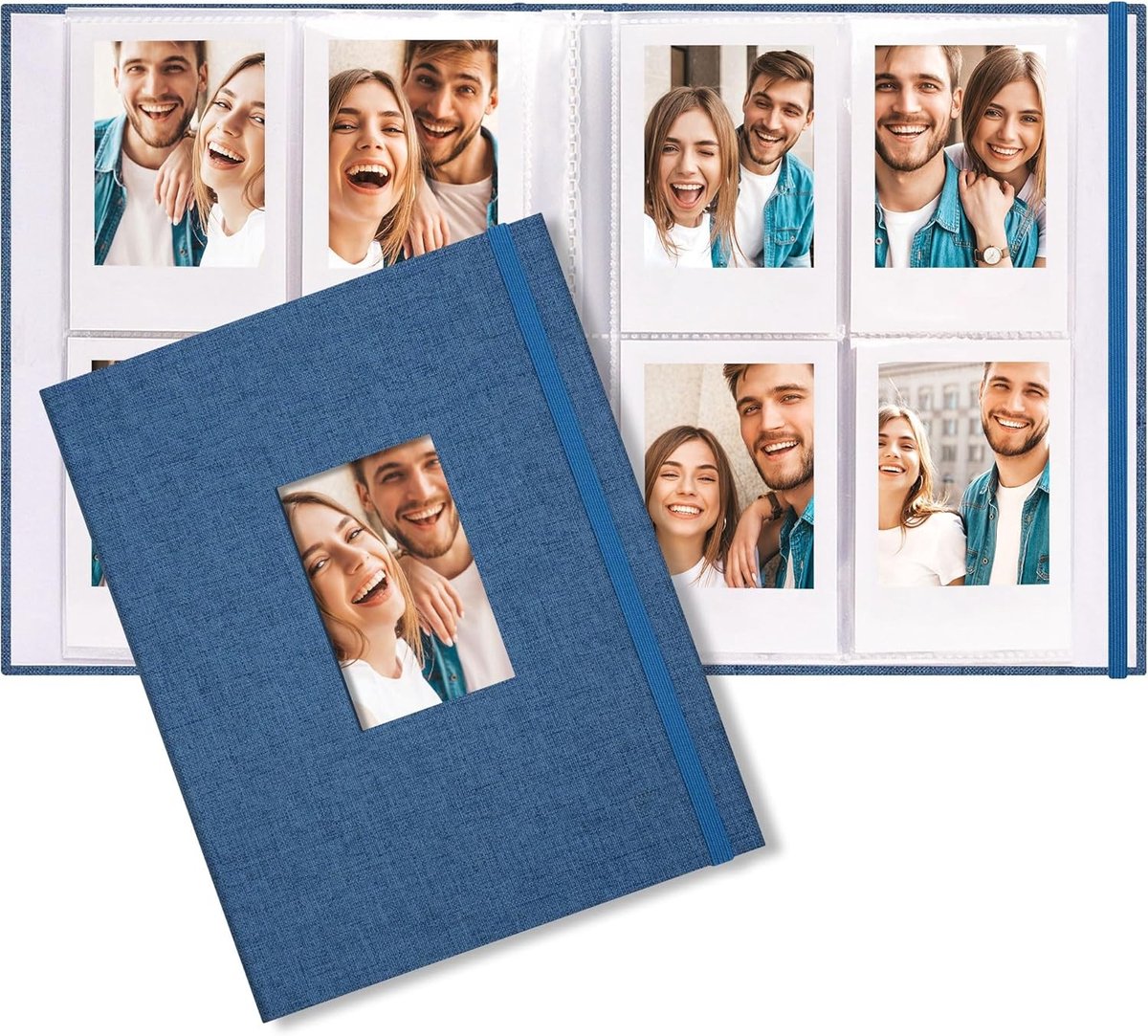 Polaroid Mini Fotoalbum voor 208 Afbeeldingen – Geschikt voor Fujifilm Instax Mini en Polaroid Snap, Blauw en Compact