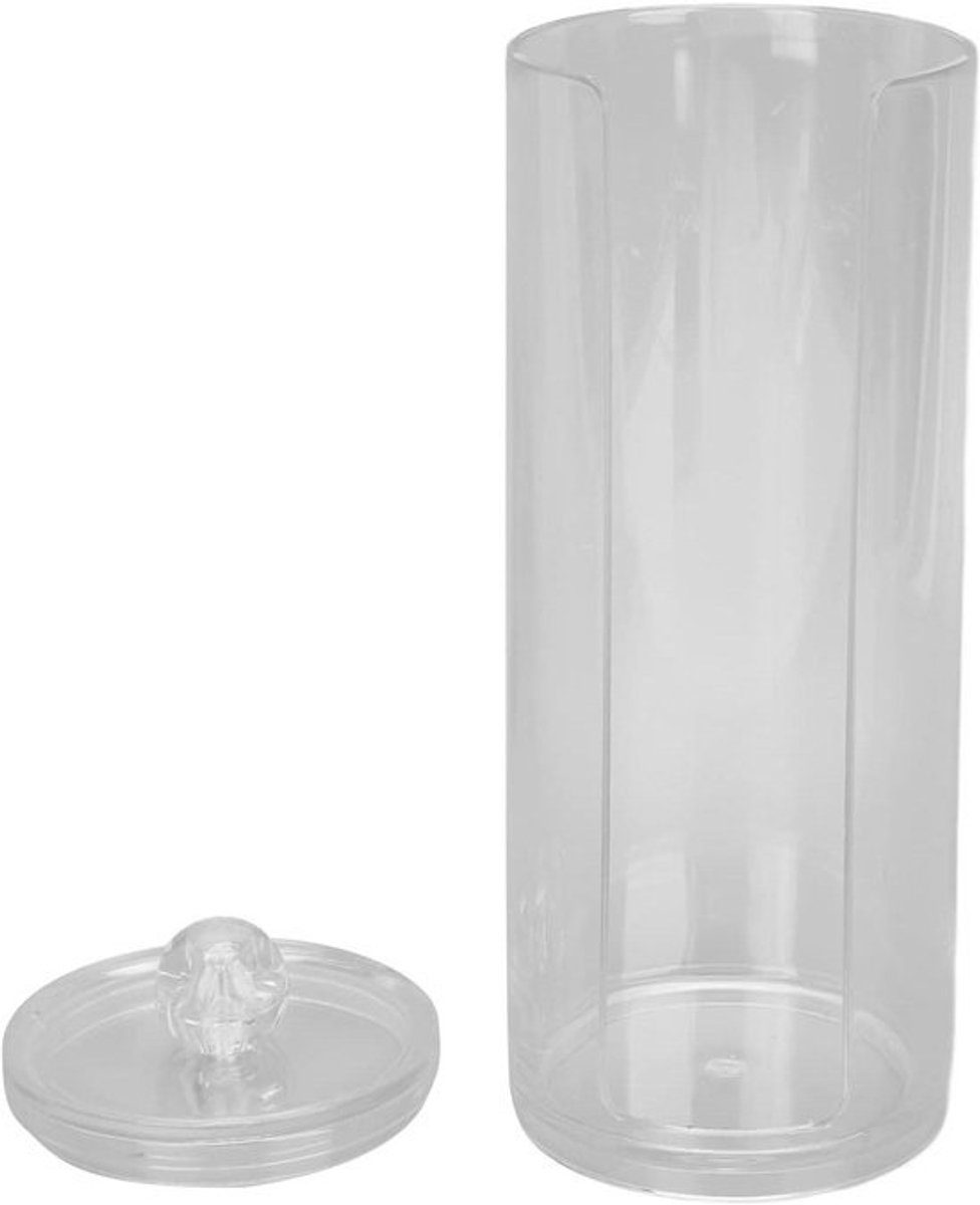 Wattenschijfjes Houder - Make-up Organizer - Make-up Opslag - Stofdicht Ontwerp - 20x8x8 cm - Transparant