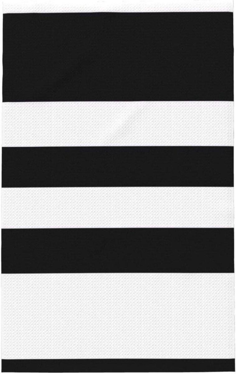 Keuken Handdoeken - Vaatdoeken Theedoeken - Keuken Schoonmaken - Super Absorberend Pluisvrij - 66 x 41 cm - Zwart Wit Gestreept