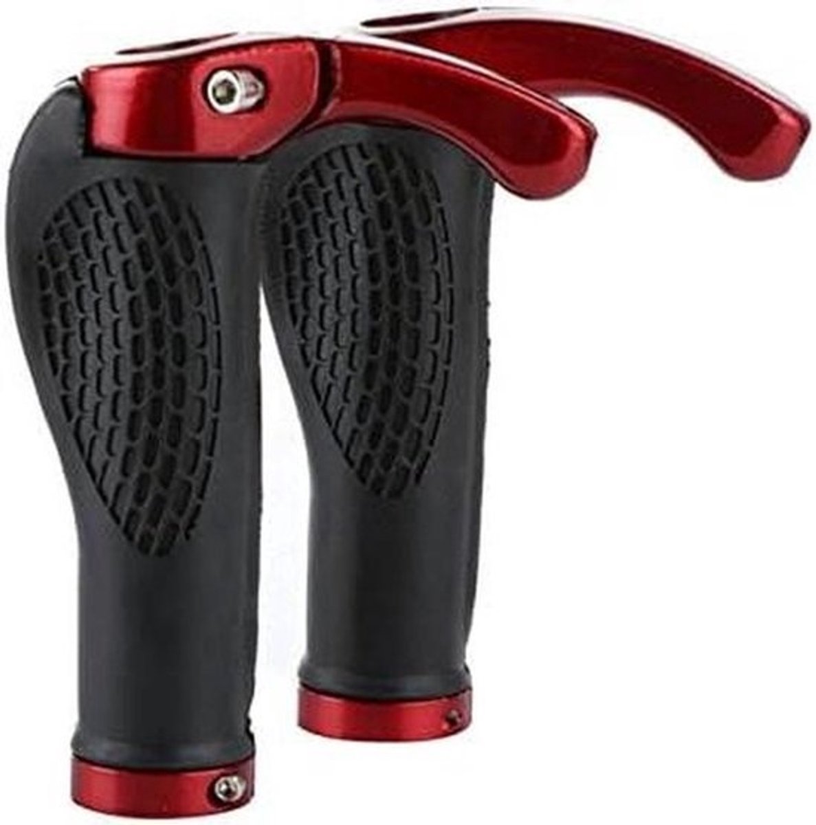 Mountainfiets Handgrepen - Stuurgrepen Set - Fietsen Verbeteren - Ergonomisch Ontwerp - 13.5 cm - Rood