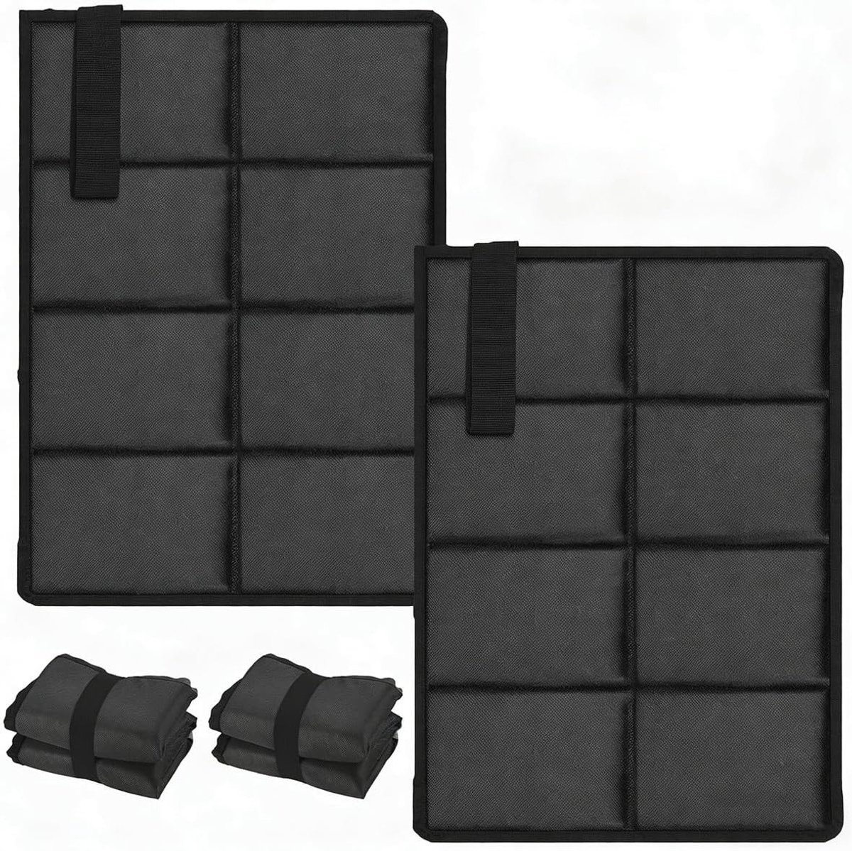 Set van 2 Waterdichte Tuinkussens, Opvouwbaar en Thermisch, Ideaal voor Kamperen, Picknicken en Vissen, 40 x 29,5 cm, Inclusief 2 Opbergzakken