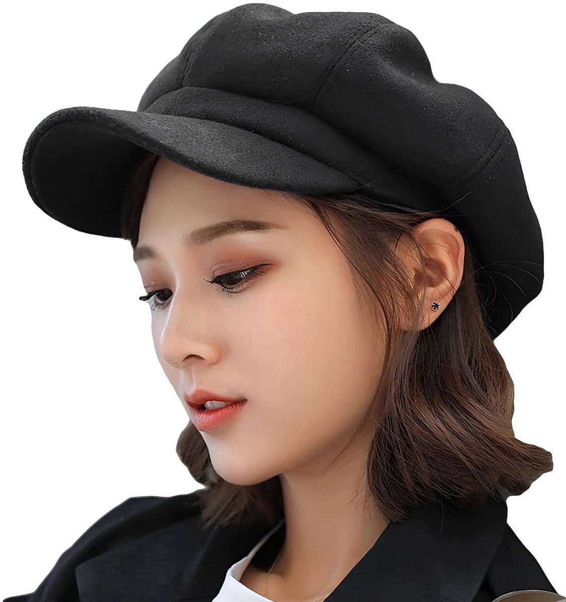 casalora® - Hoofddeksels - Baretten - Baret dames - Modieus en casual - Geschikt voor dagelijks casual gebruik Dragen - One Size - zwart