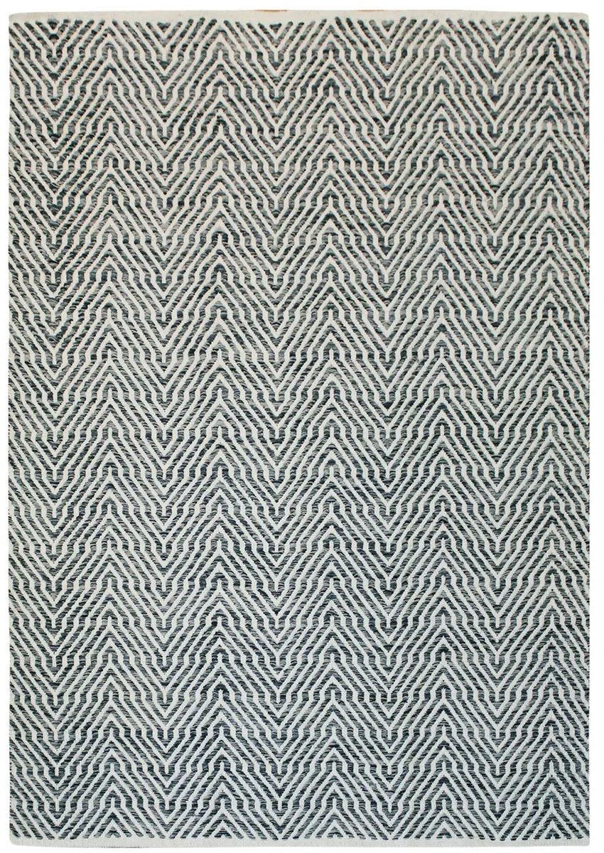 Dutch XXL Laagpolig Vloerkleed | Tapijt | Aperitif | Zigzag | Grijs | 80x150 cm
