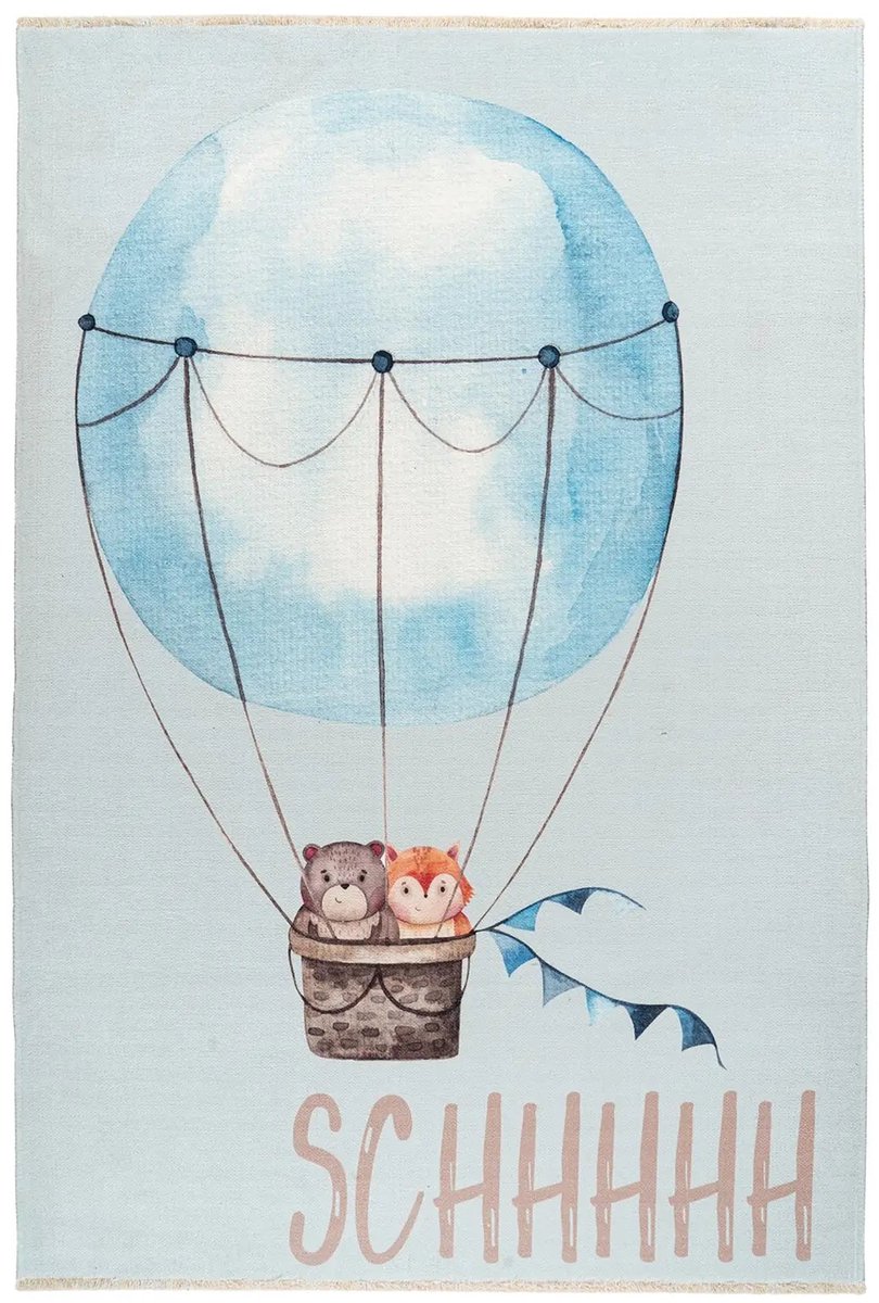 Dutch XXL Kindervloerkleed | Tapijt | Joanna | Luchtballon | Multikleur | 115x170 cm