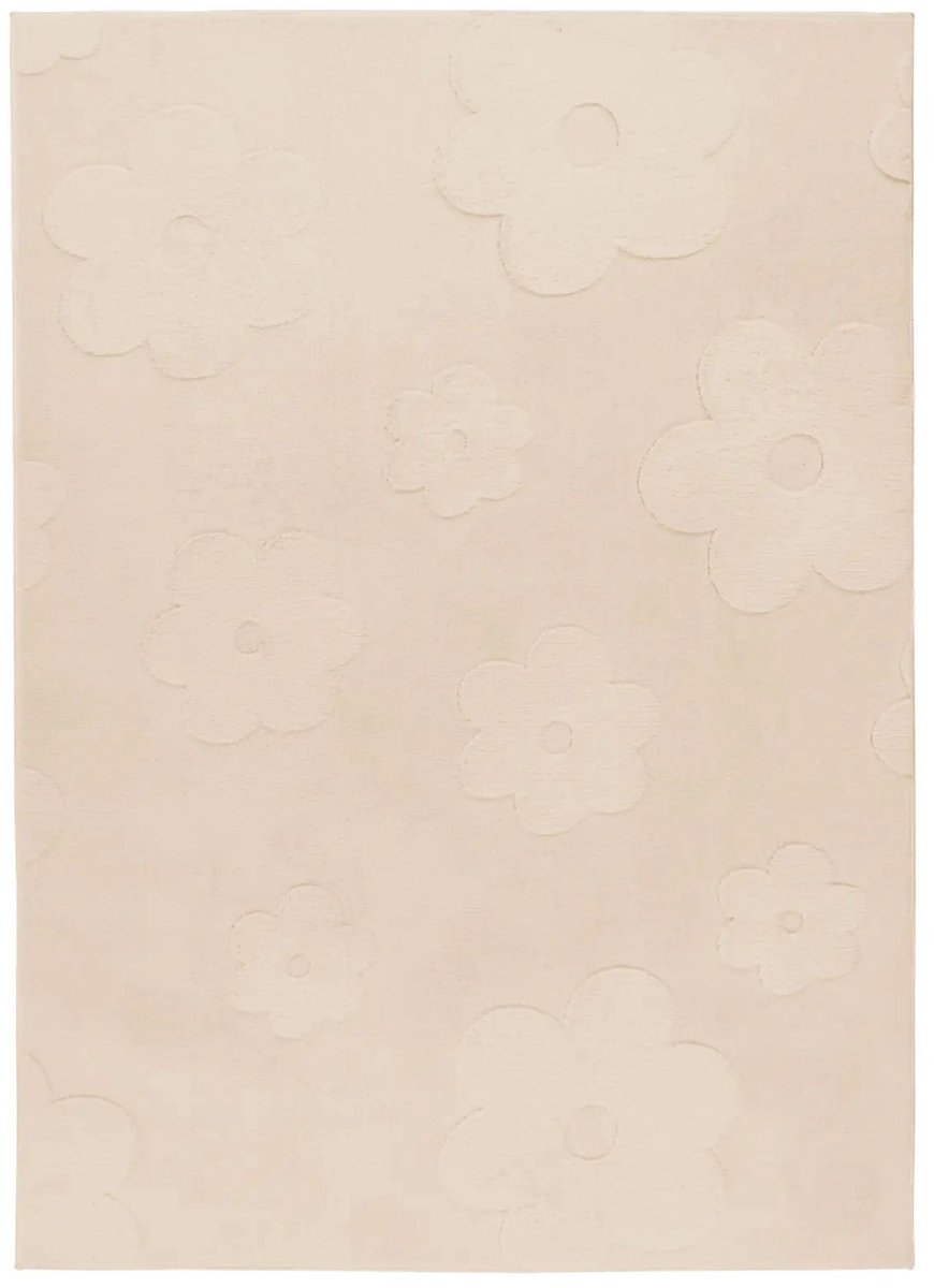 Dutch XXL Kindervloerkleed | Tapijt | Bambi | Bloemen | Beige | 120x170 cm